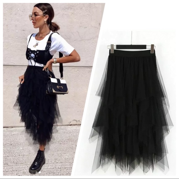 CHARMAINE- Jagged Ruffle Tulle Skirt - Picture 8 of 8
